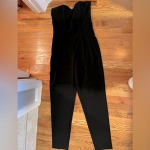 Strapless sweetheart neck jumpsuit